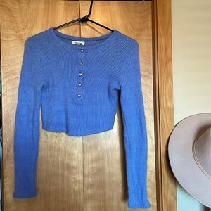 Soft Blue Cropped Sweater
